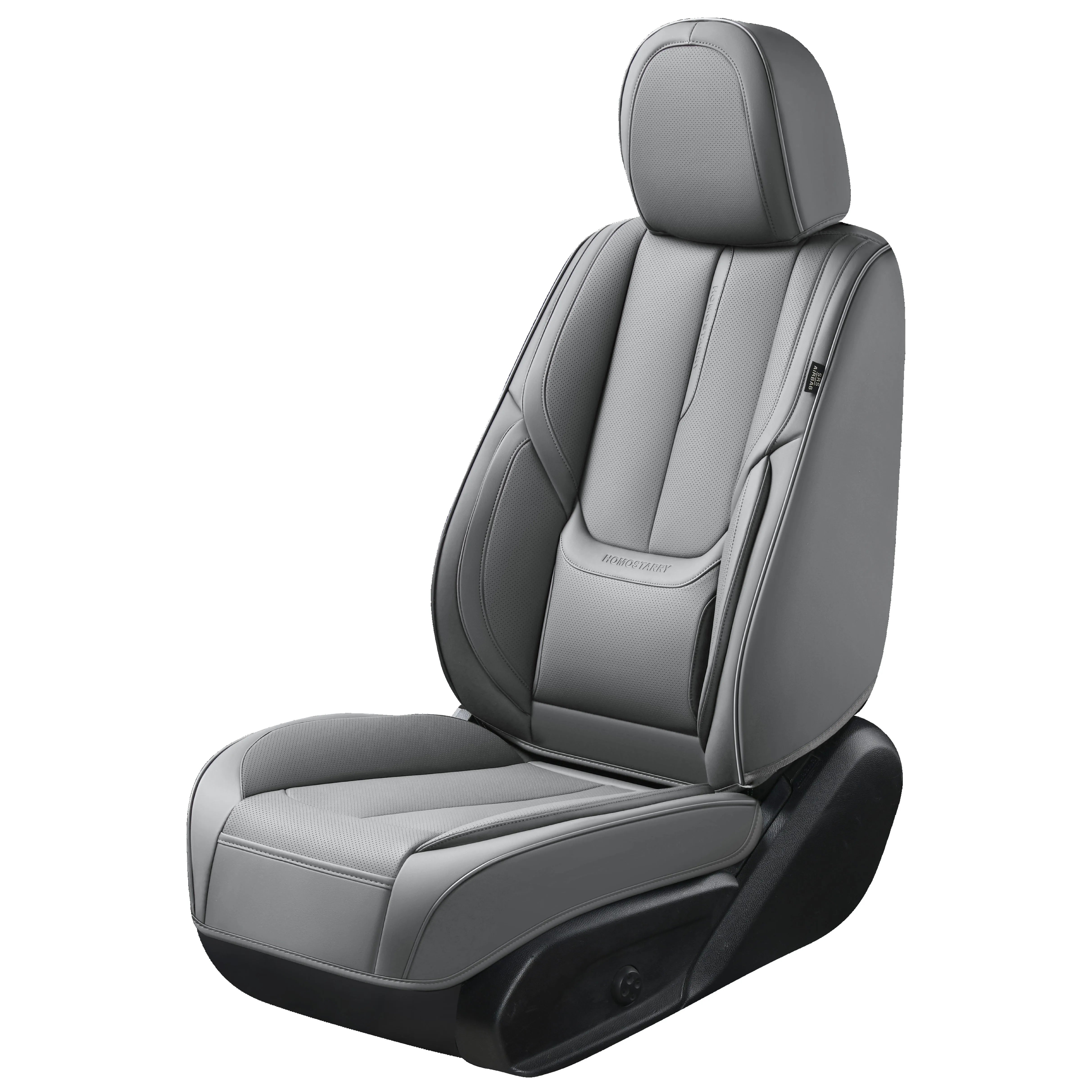 Custom Logo Full Set Luxury Breathable Leather Car Seat Covers for Universal Car Interior Kit