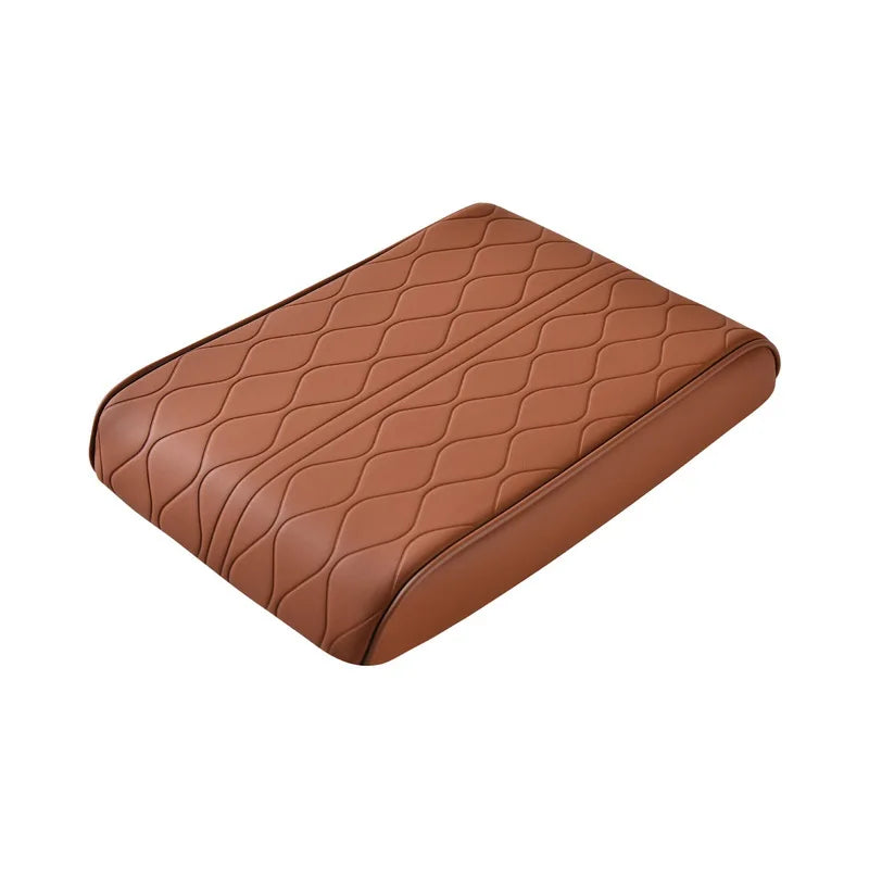 Universal Car Central Armrest Box Soft Leather Embroider Protection Pad Memory Foam Protective Interior Kits