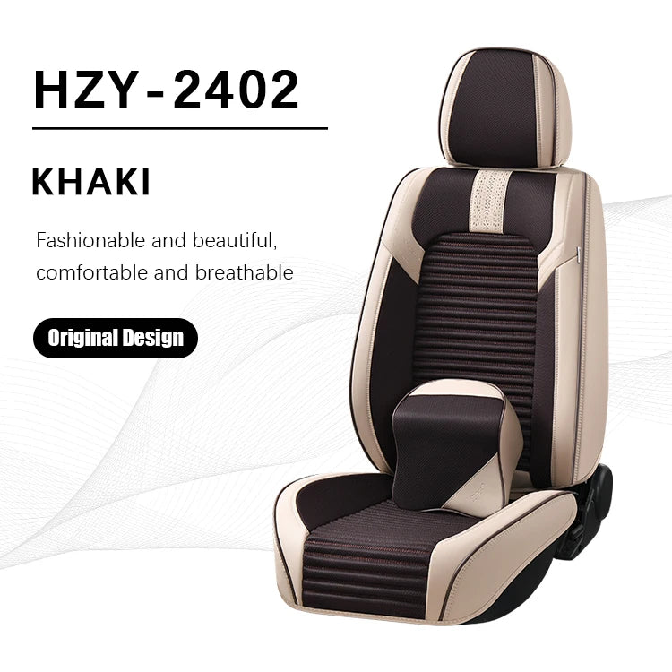 2025 Hot Selling Customizable New Style Breathable Car Seat Cover Full Set for Universal Car Seat Protector