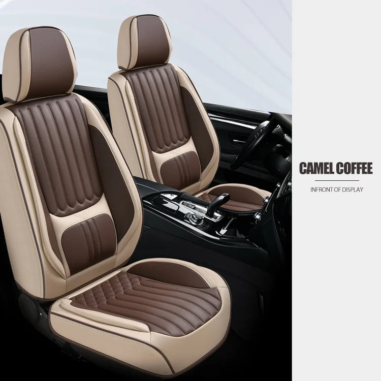 Luxury Waterproof PVC Car Seat Cover Full Set Universal Seat Protector