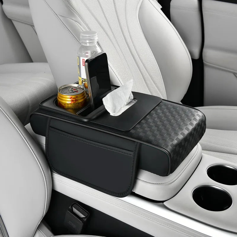 Hot-selling Multifunctional Car Armrest Height Pad for Cup Napkin Phone Holder Storage