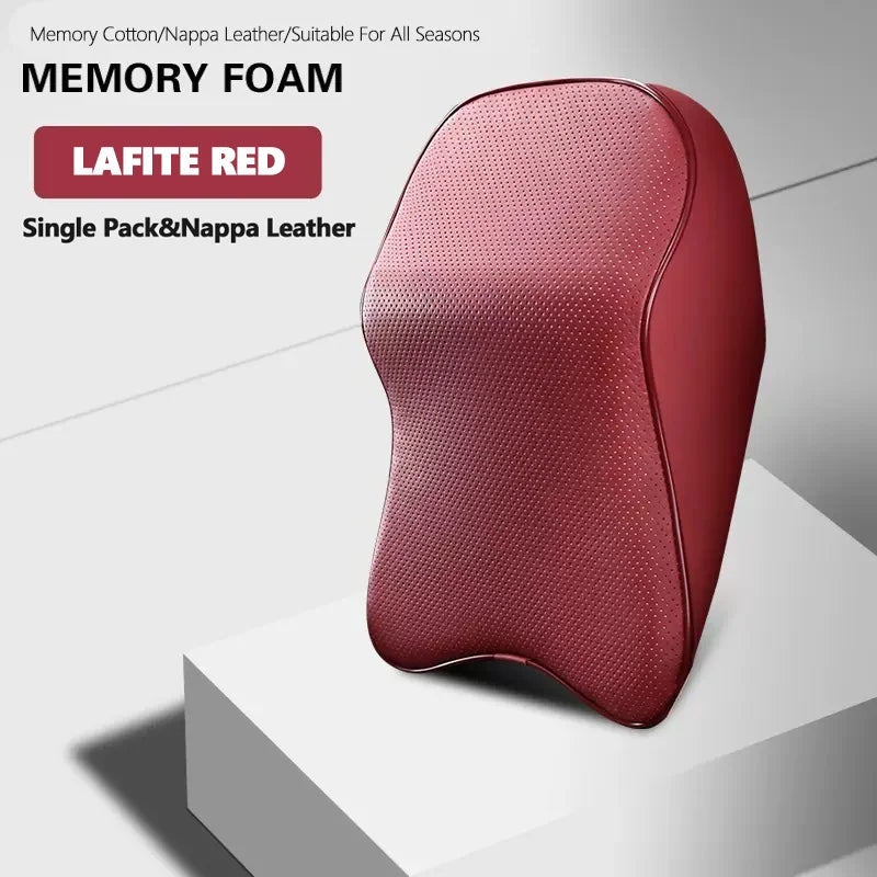 2025 Hot Full Comfortable Support  Memory Foam Car Headrest with Car Decoration