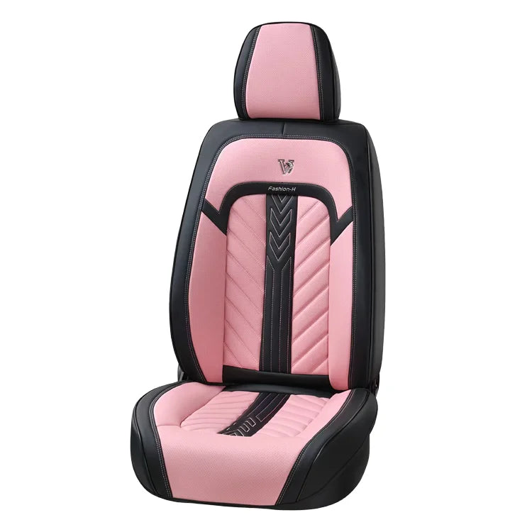 Luxury Full Set Car Seat Covers Universal Waterproof Black Blue Seats Protector