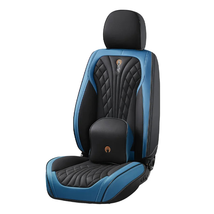 Luxury Nappa Leather Car Seat Cover Full Set Universal Waterproof Protector with Skin-Friendly Texture Skin-Care Designed