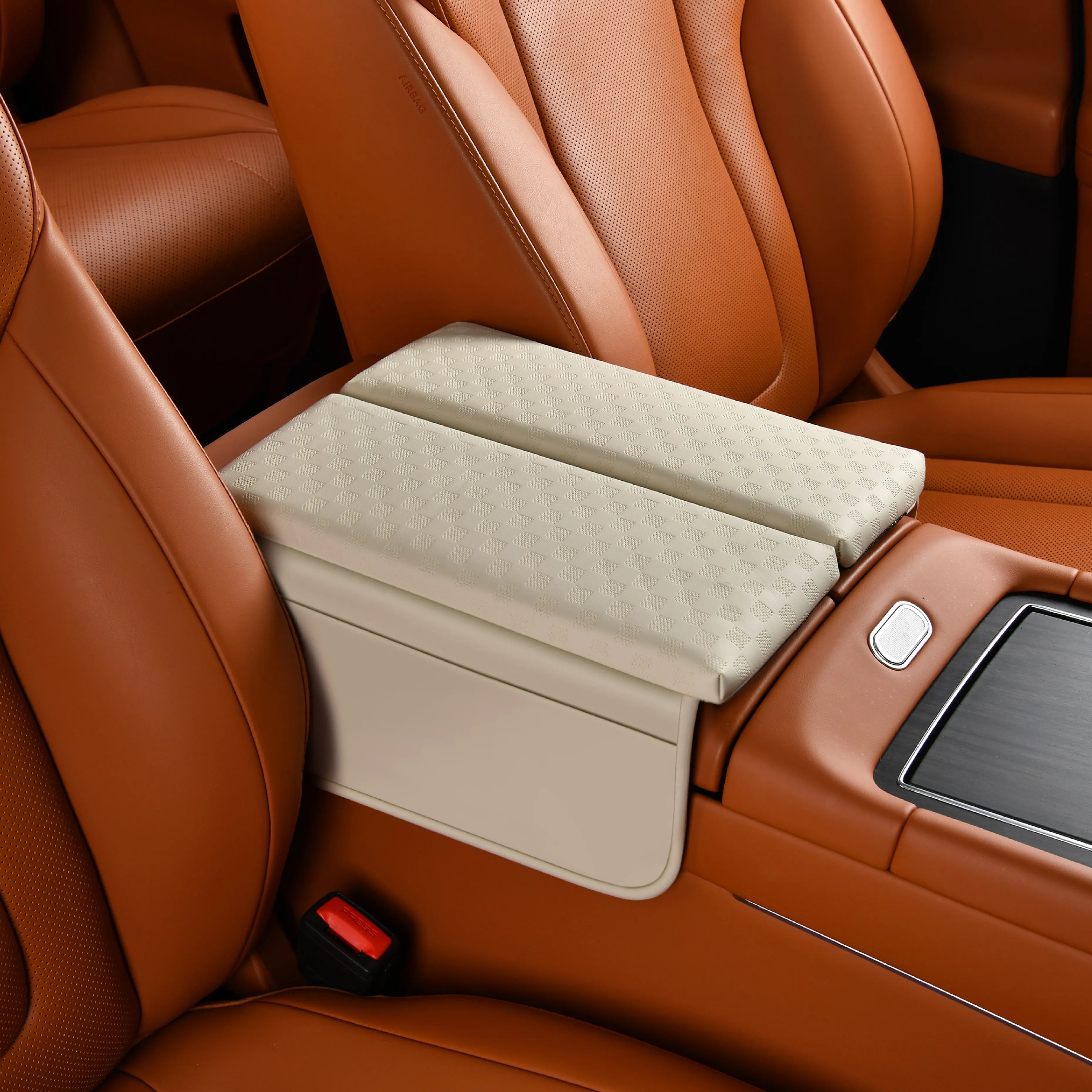 High Quality Double Open Armrest Pad Memory LeatherHeight Pad for Li Auto Car Interior Kit