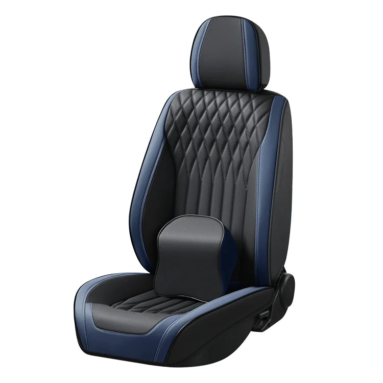 Luxury Car Seat Cover Set Classic Style Full Waterproof PVC Seat Protector Universal Cushion for Genuine Leather Accessory