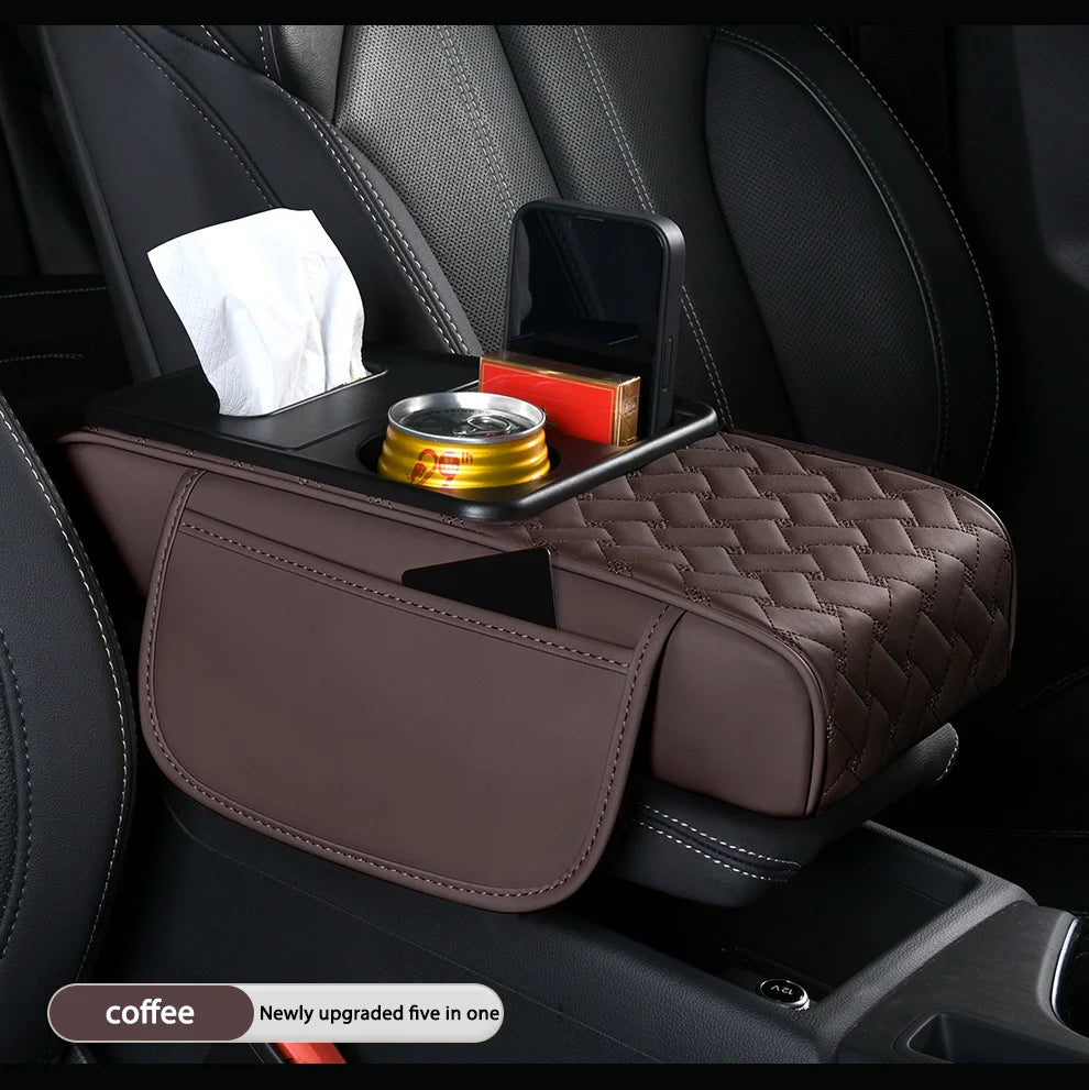 Muti-color Custom Car Accessories Interior Car Armrest Cushion Center Console Cover for Cup Napkin Phone Storage