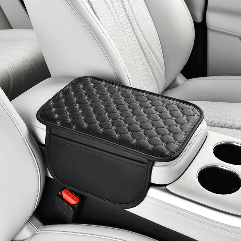Factory Supply Cheap Price Waterproof New Style Shining Car Center Armrest Storage Box with Two Storage Bag
