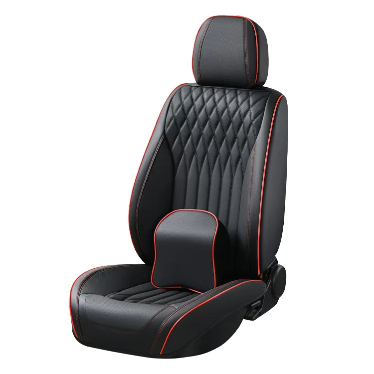 New Arrival Luxury Sports-Style Car Seat Cover Full Set of Waterproof PVC Seat Protector Universal for Genuine Leather