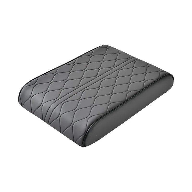 Universal Car Interior Decor Accessories Grid Memory Foam Armrest Mat PU Leather Center Console Protector Pad