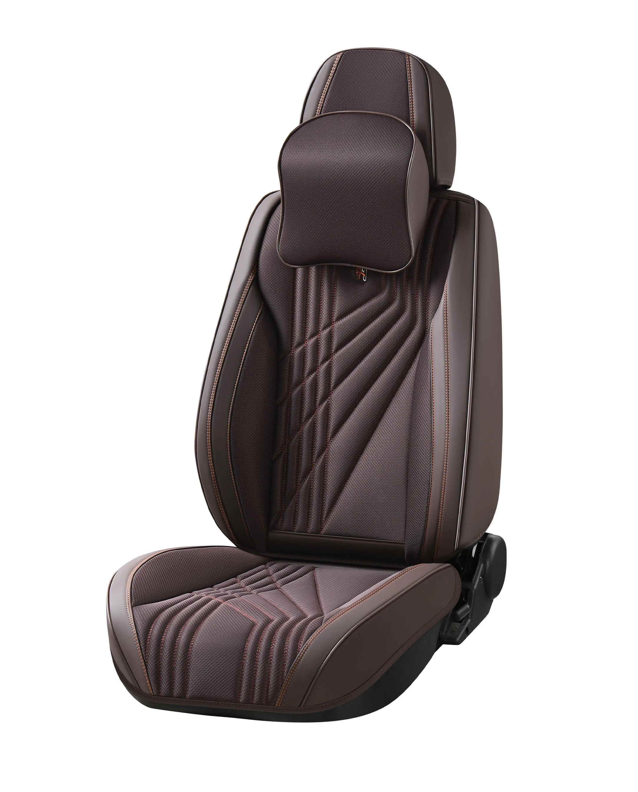 Fashionable Car Interior Sports Style Breathable 1pc Racing Leather Cushion Cover Leather Car Seat Covers