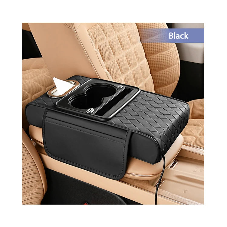 Muti-color Multi-functional Luxury Integrated Charging Device Car Amrest Box for Cup Holder Phone Storage Box