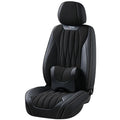 Business Leather Textile Breathable Durable Comfort Universal Cushion 5 Car Seat Cover Full Set Protector