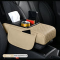 Multifunctional Integrated Car Central Armrest Storage Bag Heightened Front for Water Cup Tissue Mat Leather Cup Holder