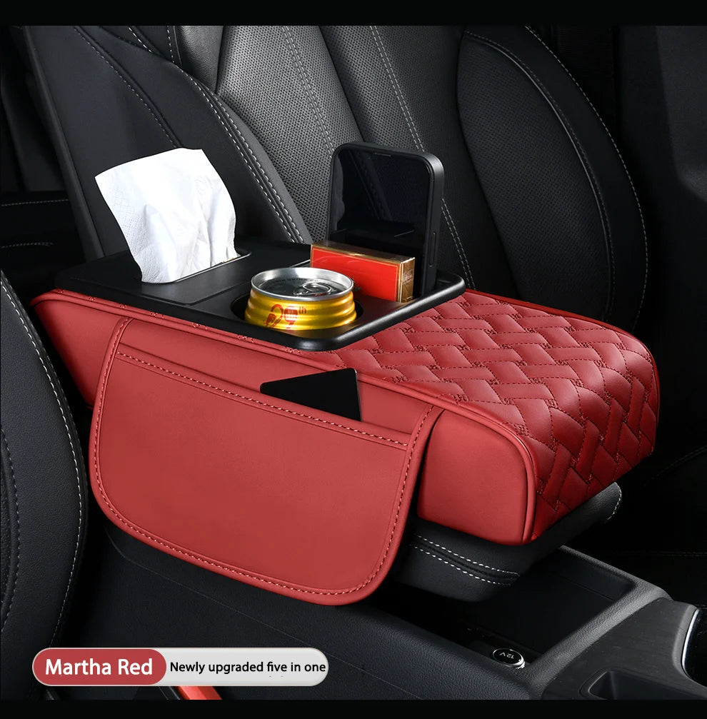 New Arrival Car Armrest Cushion Center Console Cover for Phone Napkin Cup Storage for Car Interior Upgrade