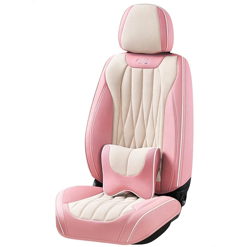 Custom Muti-color Car Seat Covers UniversalLeather Comfortable Full Set Size for Automobile Upgrade Parts