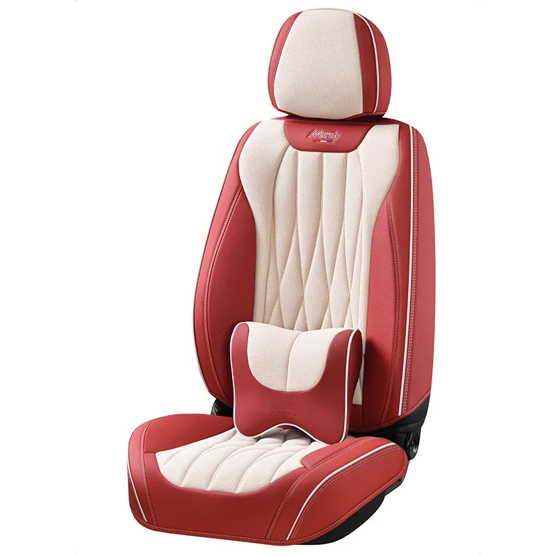 Breathable Car Seat Covers Universal Set Full Set Leather Automotive Vehicle Cushion