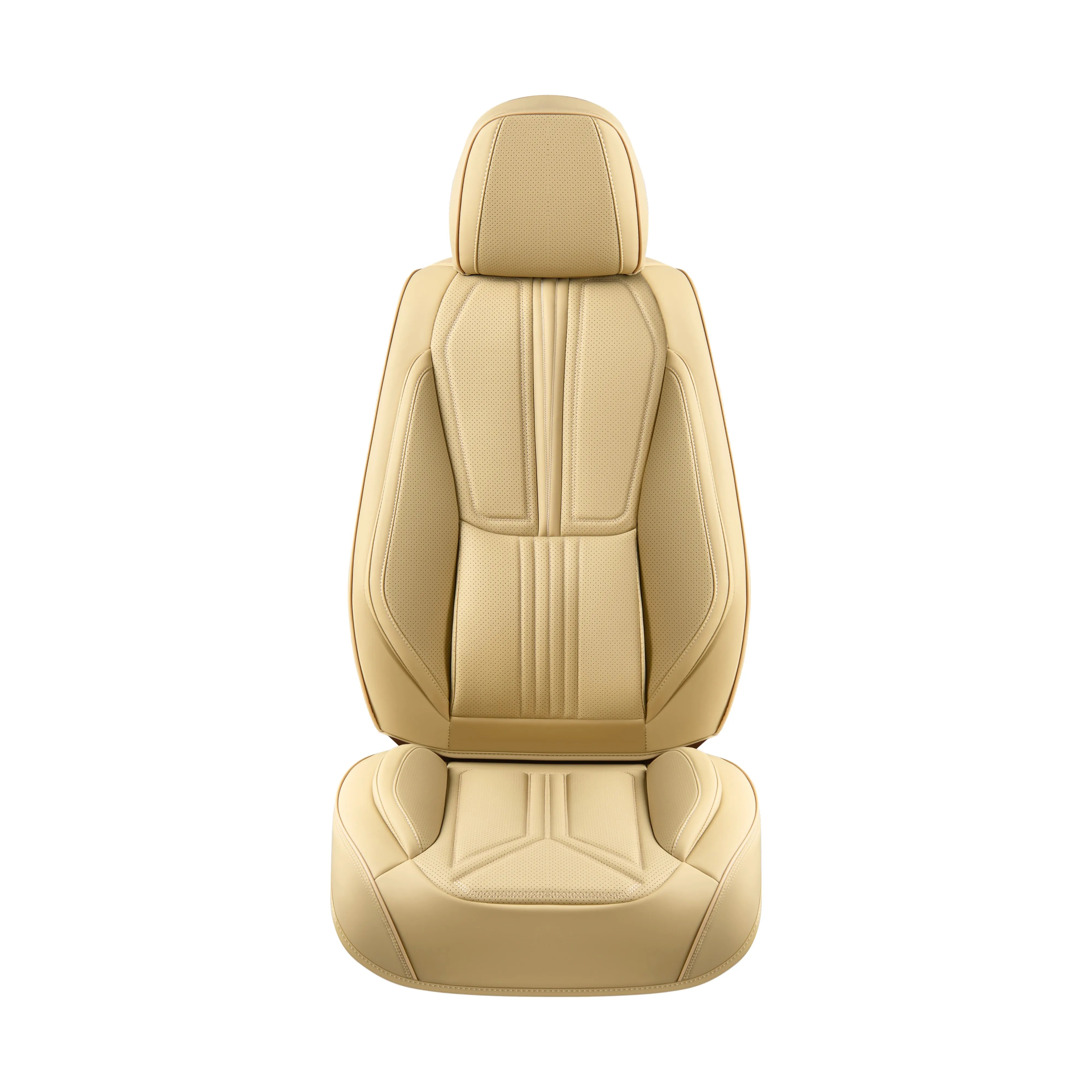 Luxury Eco-Friendly Leather Four Seasons Wear Resistant Breathable Cushion Car Seat Cover Set