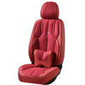 Wear-Resistant Universal Red Full Comfortable Breathable Leather Universal Size Car Chair Seat Cushion