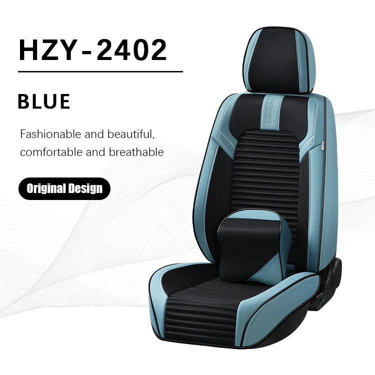 New Arrival Sports Style Comfortable  Breathable Car Seat Cover Full Set for Universal Car Seat Protector