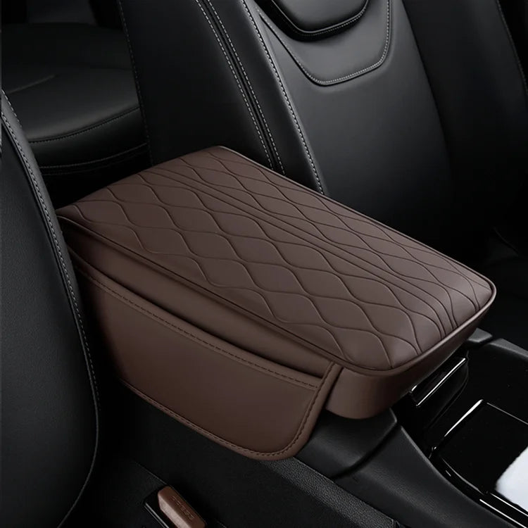 Custom Nappa Leather Memory Cotton Armrest Cover Storage Box Center Console Arm Rest Protection Cushion