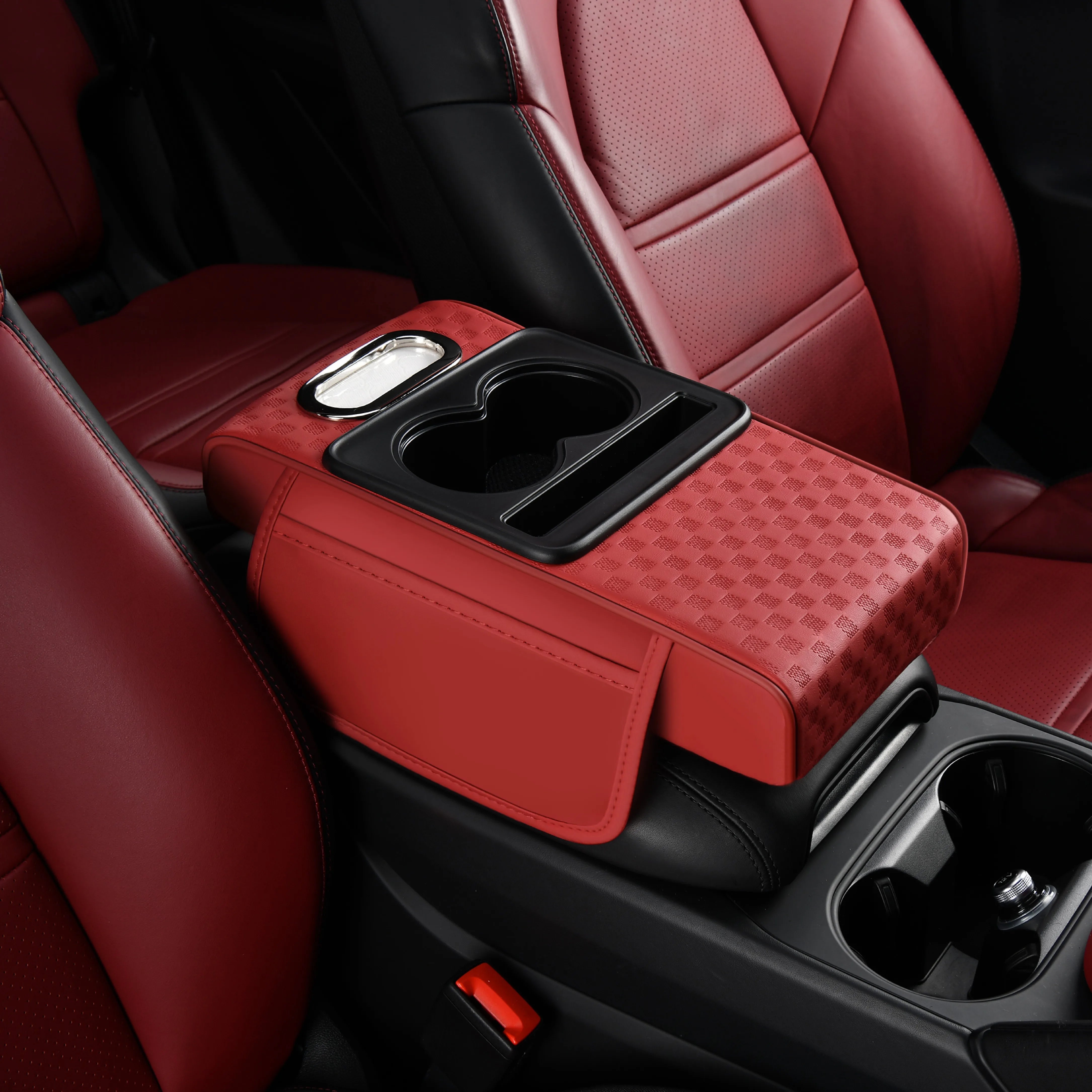 Multi-Functional Car Armrest Box Leather Storage Bag Cup Holder Tissue Box for Auto Interior Accessories