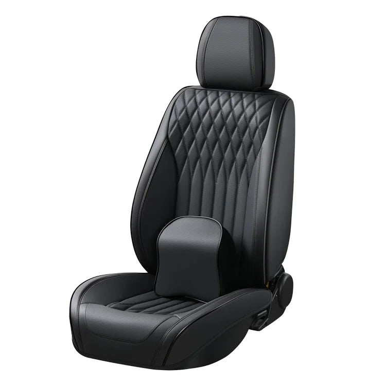 New Arrival Luxury Sports-Style Car Seat Cover Full Set of Waterproof PVC Seat Protector Universal for Genuine Leather