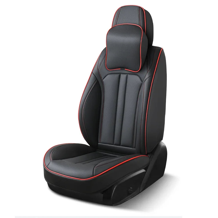 Concise Style Breathable And Comfortable Seat Protector Genuine Leather Car Seat Cover Full Set
