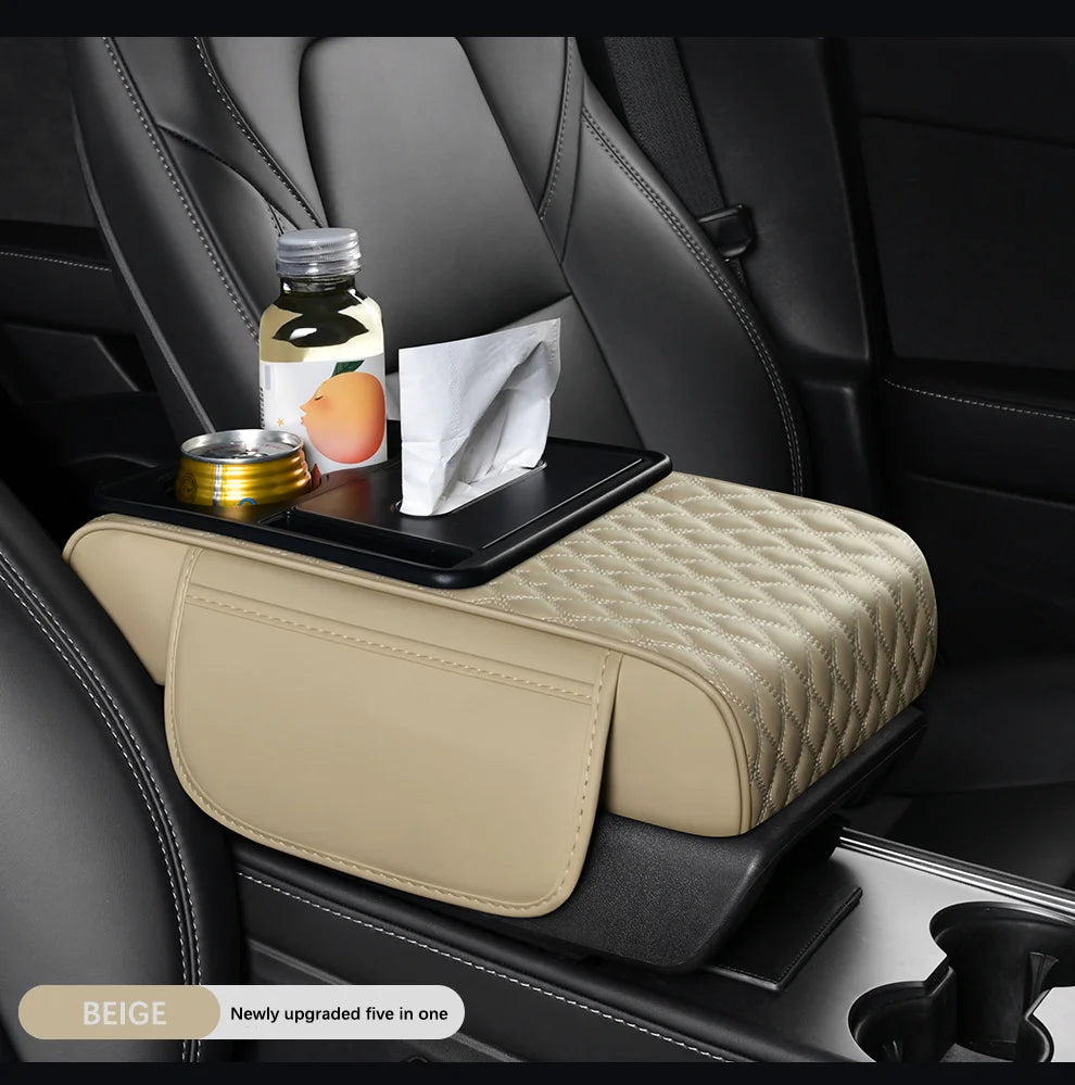 Portable Universal Car Multi-Pocket Car Armrest Seat Cushion for Car Interior Accessories Upgraded