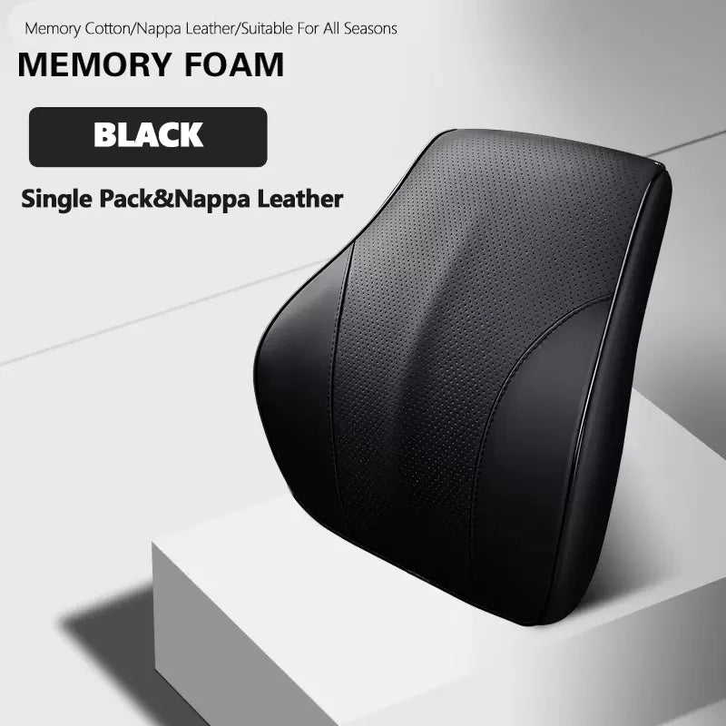 Nappa Leather Large Single Memory Cotton Waist Cushion All Seasons Seat Pillows & Cushions Design
