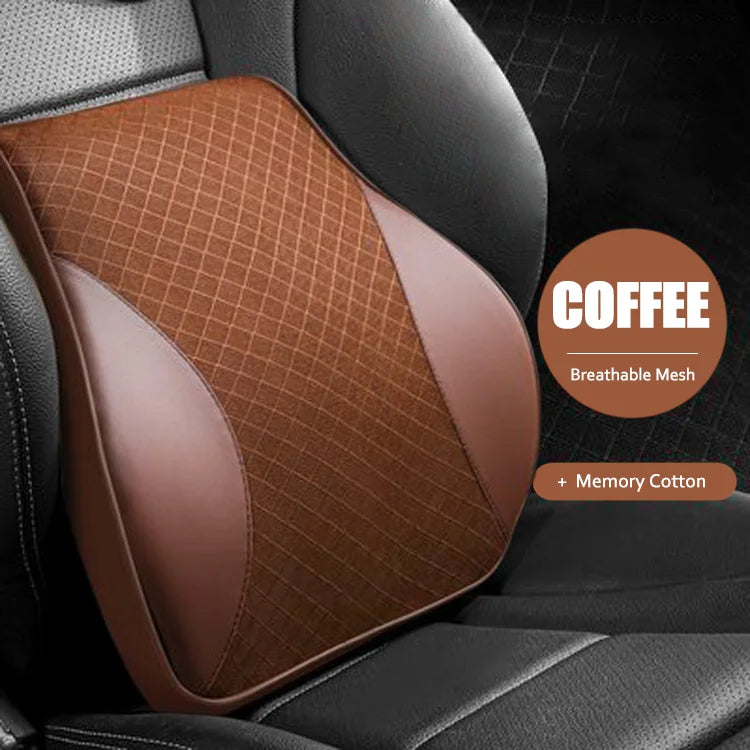 Luxury Memory Cotton Design Slow Rebound for Comfortable Car Seating Lumbar Support Cushion