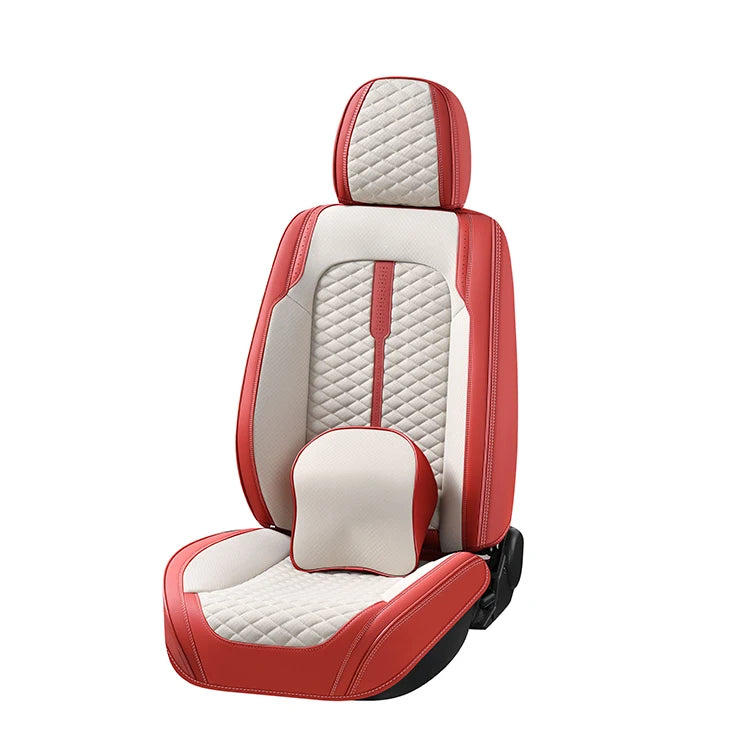 2025 Hot-selling Durable Comfortable Leather Car Seat Covers Auto Accessories Universal Covers Car Seats with Lumbar Pillow