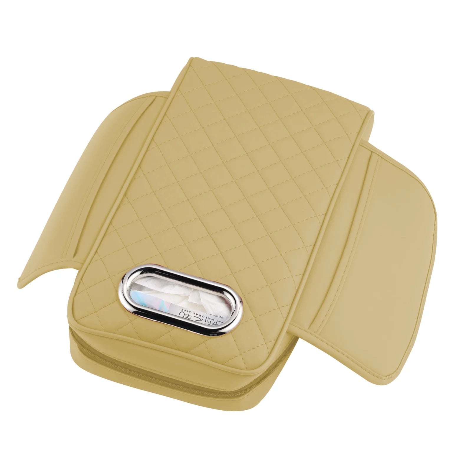 High-Tissue Storage Capacity Leather Car Interior Accessories Armrest Storage Box Cover Center Console Pad Compatible