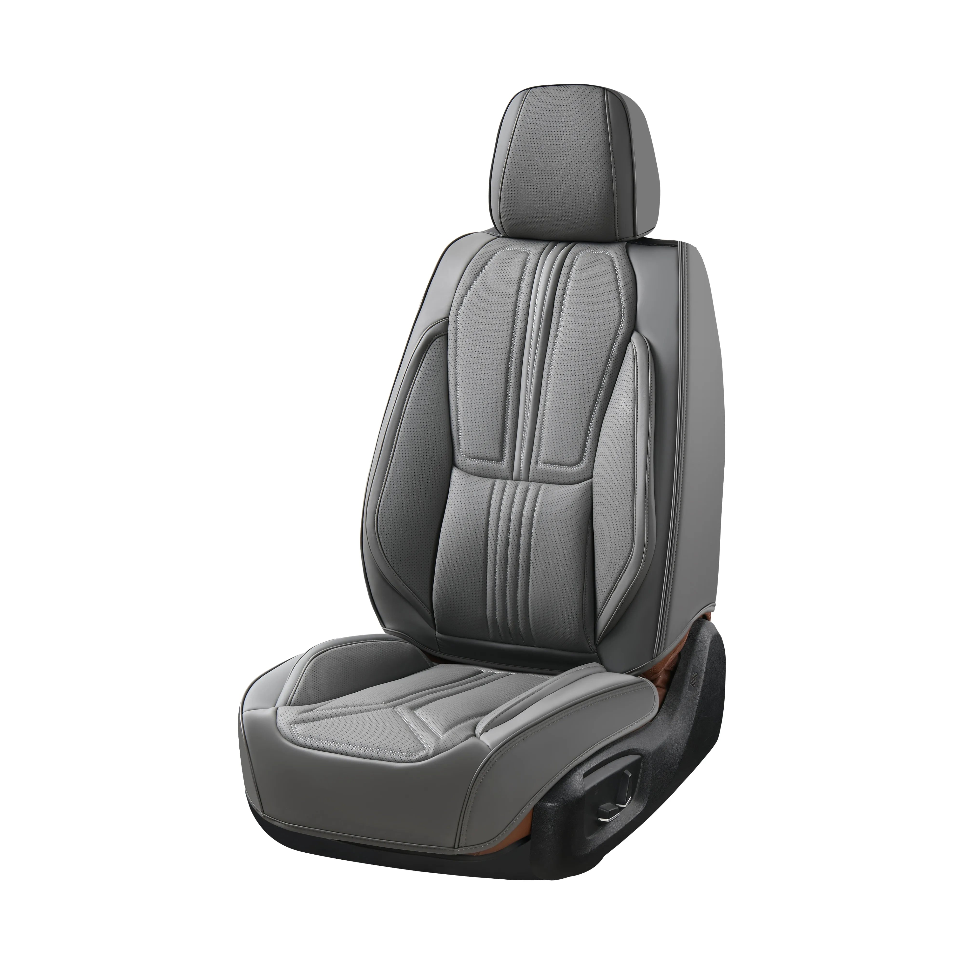 Leather Universal Comfortable Seats Cushions Cover Car Gray Car Seat Cover Full Set