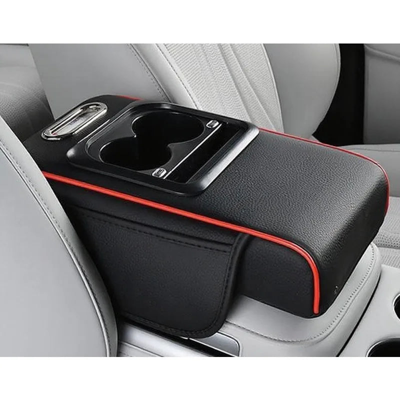 Factory Direct Sales Car Charging Integrated Leather Height-increasing Armrest Box Storage Box for Cup Holder Tissue Storage