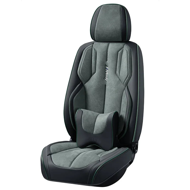 Comfortable Breathable Four Seasons Luxury Full Set Car Seat Cover Protector Cushion