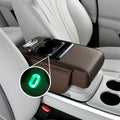 2025 Most Popular Multifunctional Integrated Charging Car Handrail Height-increasing Pad Used for Storing Phone Cups Tissues