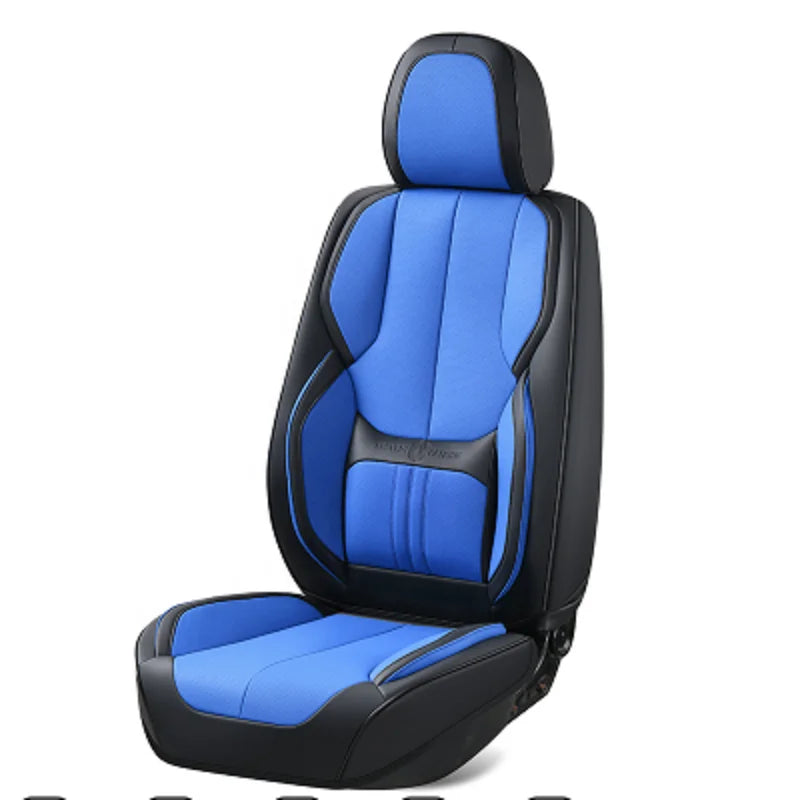 Sports Style Universal Waterproof Seat Protector Luxury Genuine Leather Car Seat Cover Full Set