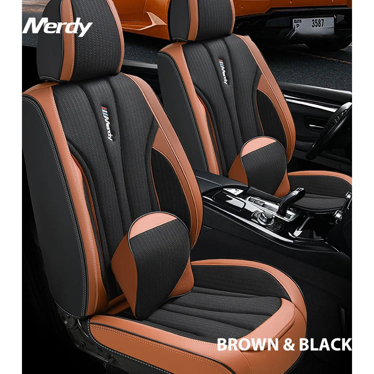 2025 High Quality Comfort Fitting 3D Leather Full Set Car Seat Cover Seat Protector