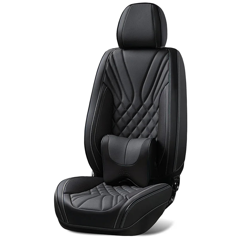 Universal Seamless All-Inclusive Full Set Luxury Leather Car Seat Protector Cover Set