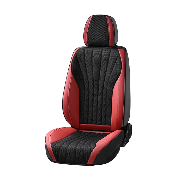 2025 New Two-color Splicing Sports Design Leather Full Set Car Seat Cover for Universal Car Interior Accessories