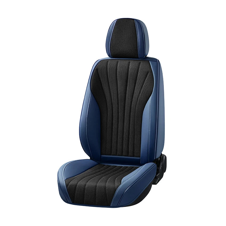 2025 New Product Customizable Four Seasons Breathable Leather Full Set Two-color Splicing Car Seat Cover