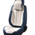 Best Quality Car Interior Accessories Full Breathable Spliced Colors Leather Seat Cushion Car Seat Cover with Headrest