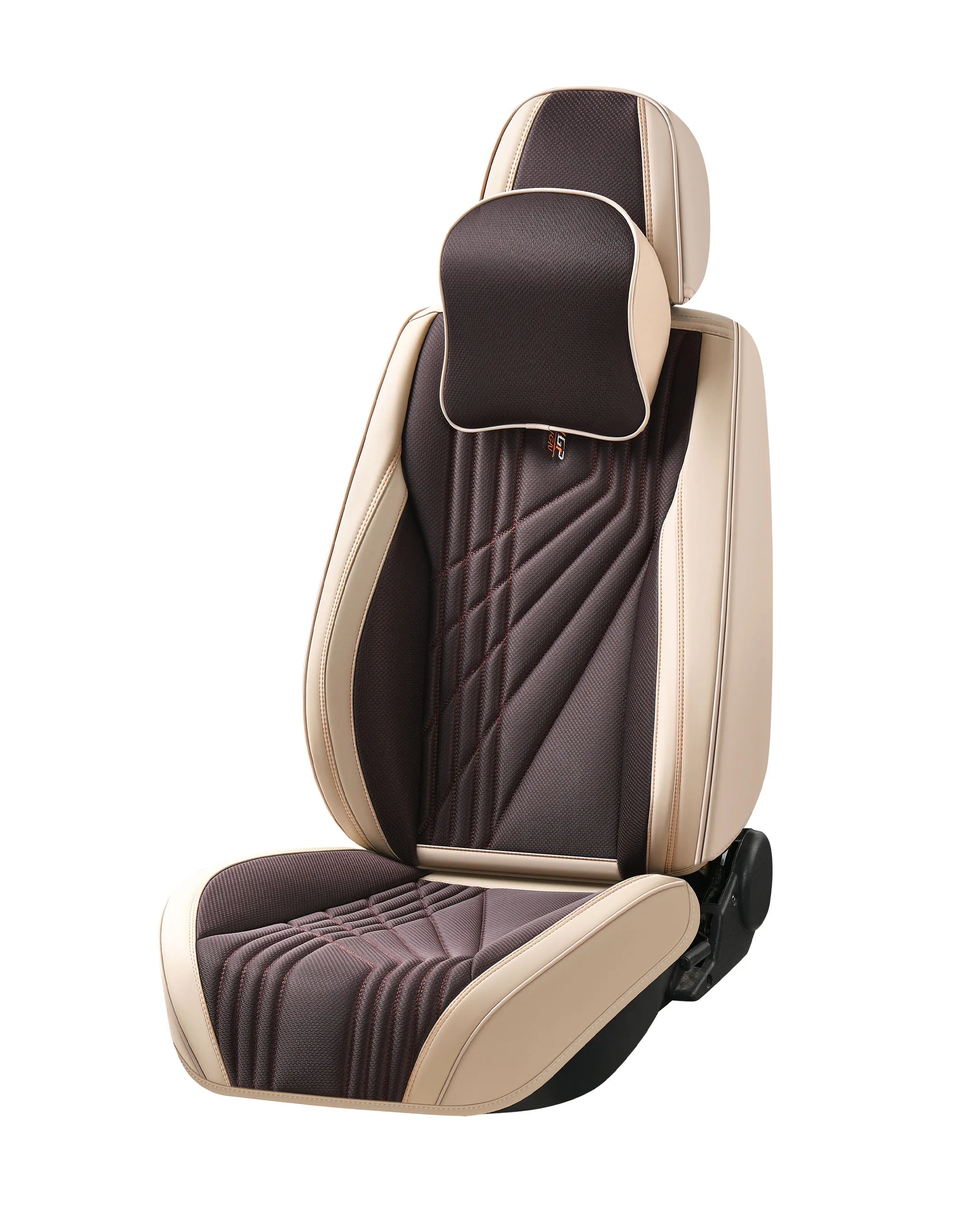 Fashionable Car Interior Sports Style Breathable 1pc Racing Leather Cushion Cover Leather Car Seat Covers