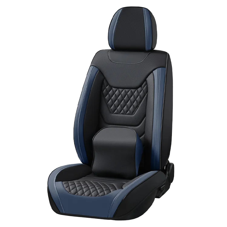 Universal Waterproof Car Seat Protector Genuine Leather Sports Style Set Protective Full Coverage for Car Interior