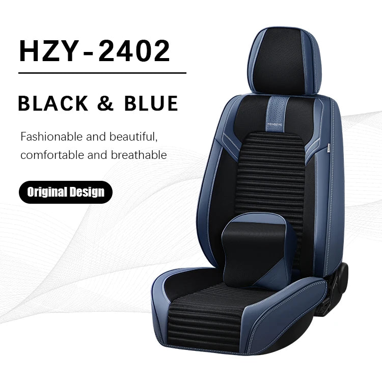 2025 Hot Selling Customizable New Style Breathable Car Seat Cover Full Set for Universal Car Seat Protector