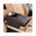 2025 Elegant Leather Armrest Box Car Center Console Upgrade Kit for Mobile Phone Charging Cup Card Tissue Holder
