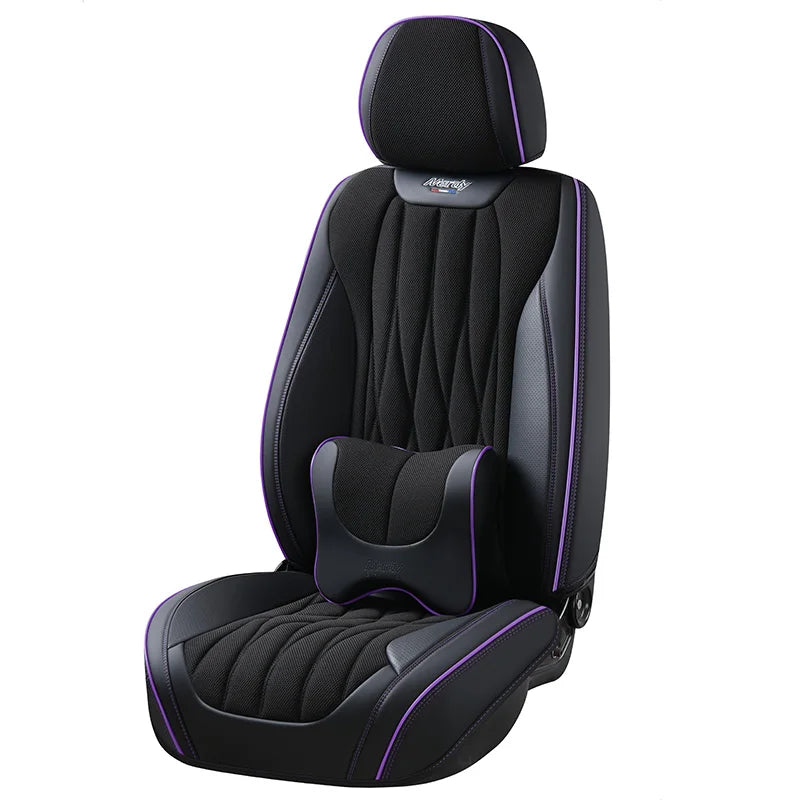 Anti-Scratch Durable Full Set Interior Universal Four-Season Pu Leather Car Seat Cushion Cover