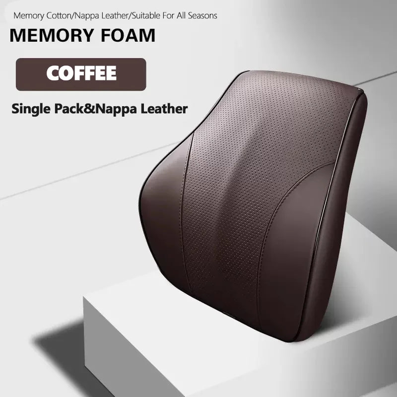 New Product Nappa Leather Large Single Memory Cotton Waist Cushion All Seasons Seat Pillows & Cushions Design