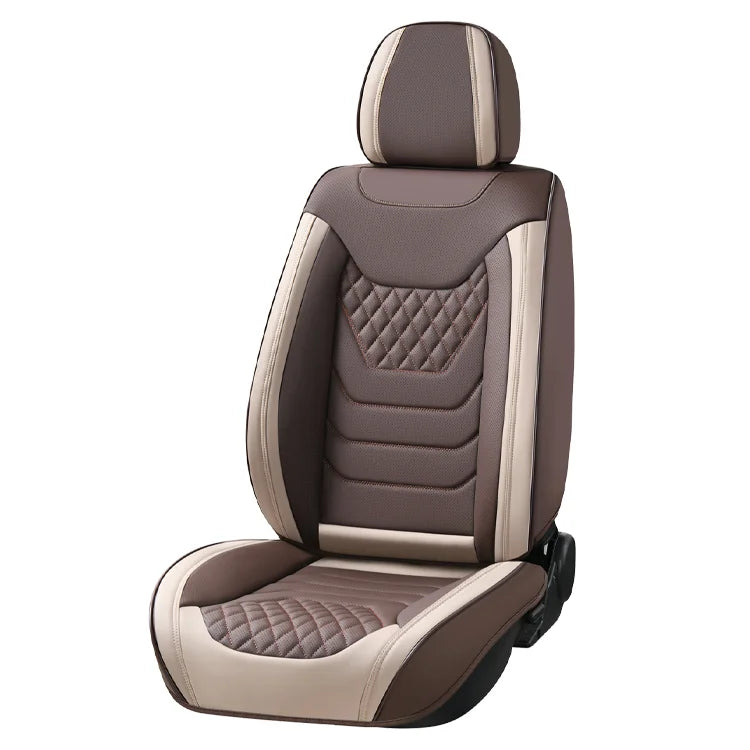 Universal Waterproof Car Seat Protector Genuine Leather Sports Style Set Protective Full Coverage for Car Interior
